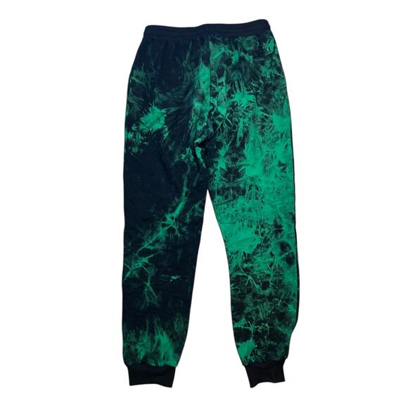 Hot & Delicious Tie Dye Joggers Black Green Splatter Style Size Medium - Picture 6 of 6